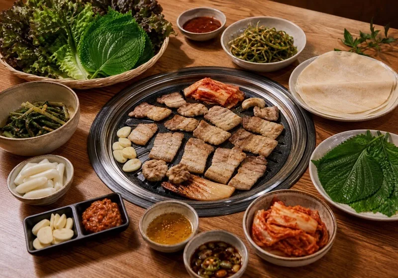 VEGE TEJI 炙肉與青蔬包肉菜單